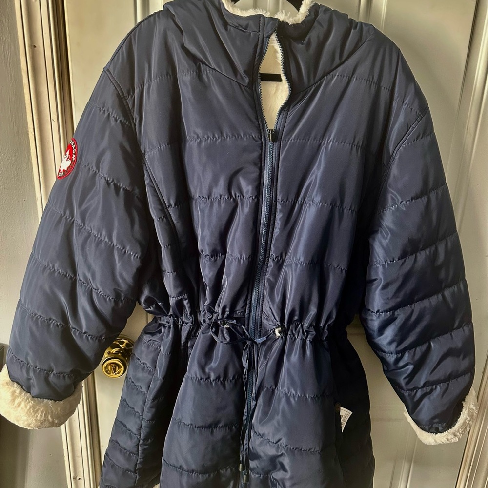 Canada Weather Gear Navy Hooded Puffer Coat